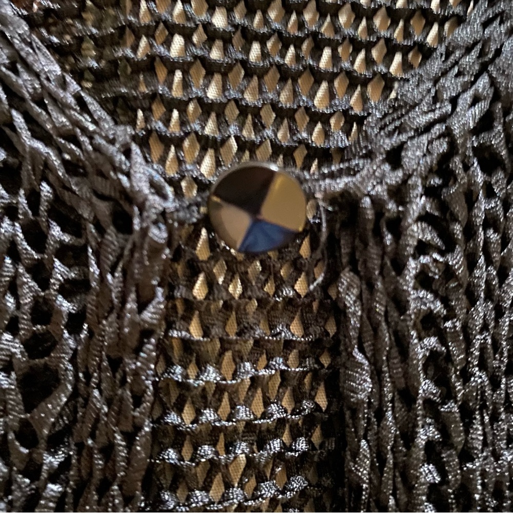 Bice Black Open Knit Cardigan - Picture 4 of 4